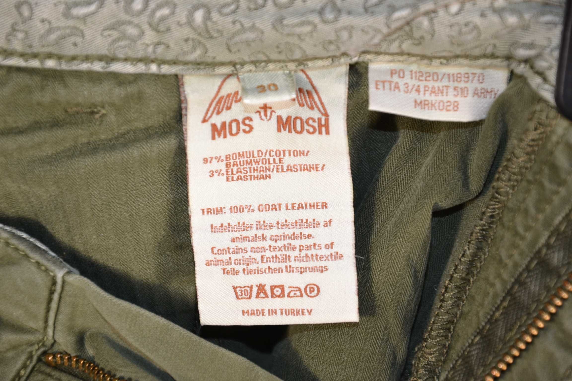 MOS MOSH Etta Spodnie Rybaczki 3/4 Damskie 30 Super Stan Oryginalne