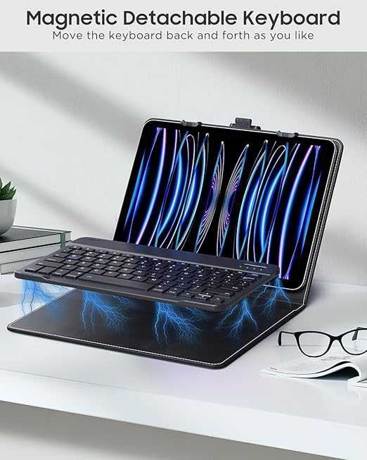 Etui Tablet uniwersalne MoKo z klawiaturą 9-11" Bluetooth Czarne