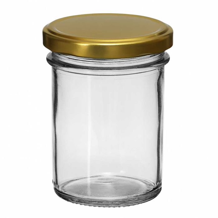 Słoiczki na przetwory miód dżem słoiki  Złota zakrętka 350ml 8 sztuk