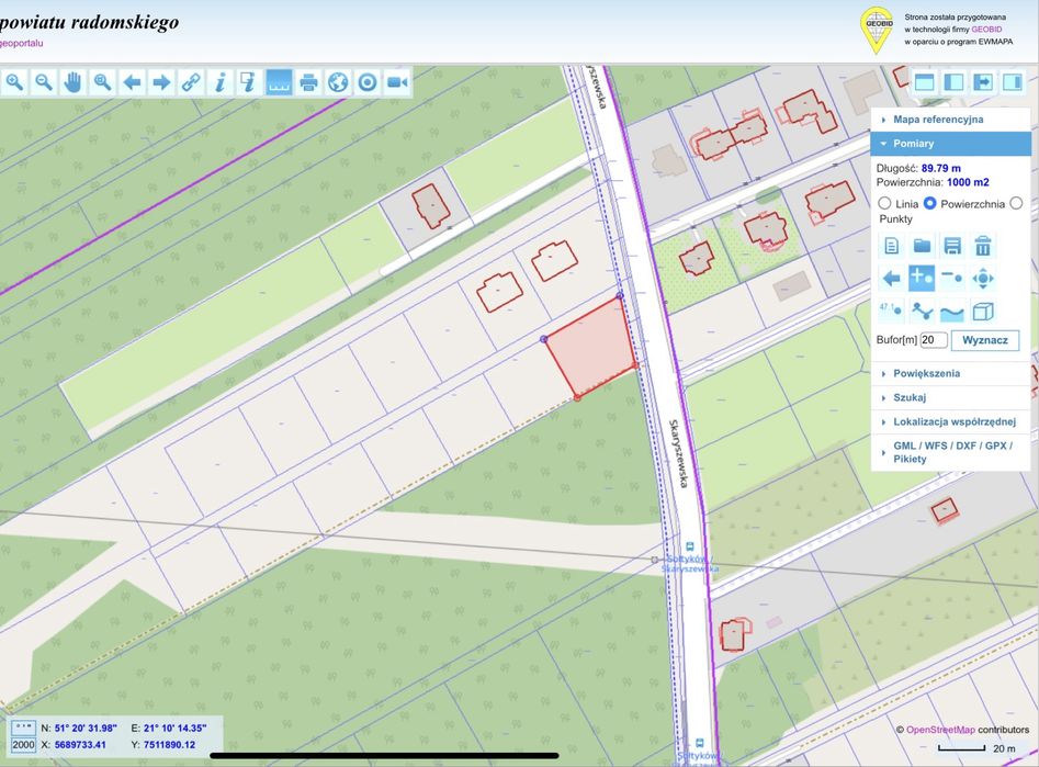Działka budowlana z mediami przy lesie Sołtyków