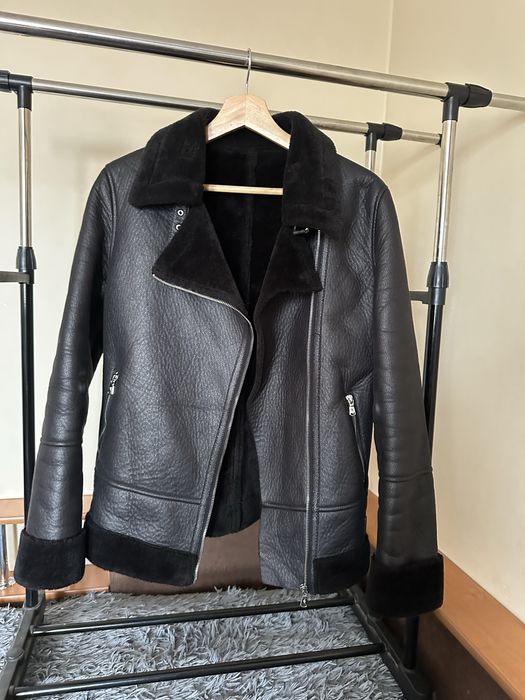 Дубленка женская авиатор зимняя