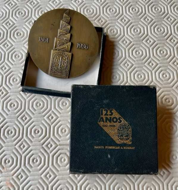 Medalha comemorativa 125 anos Banco Fonsecas & Burnay