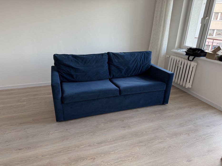Sofa Włoska Kanapa Łóżko do spania rozkładana 160x200 Niebieska