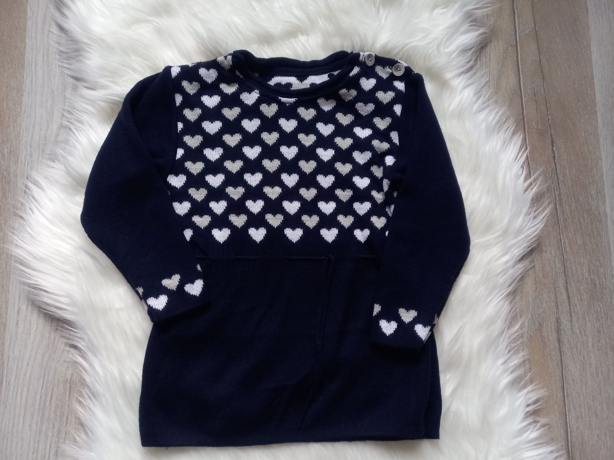 Sweter sweterek serduszka Jomar roz 116 akryl