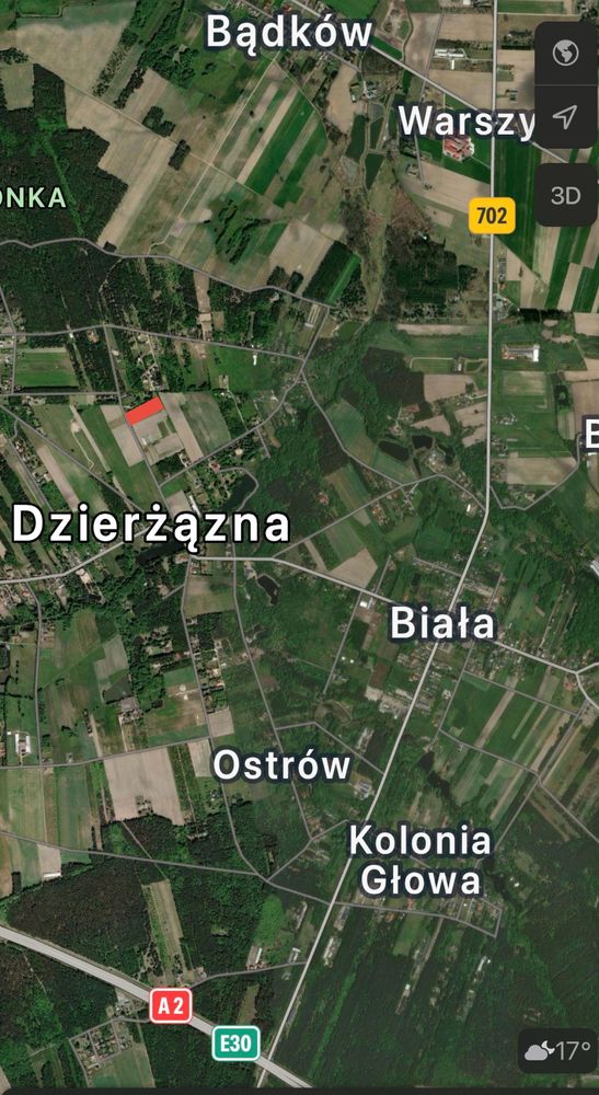 Sprzedam działkę – Dzierżązna, 9419 m²