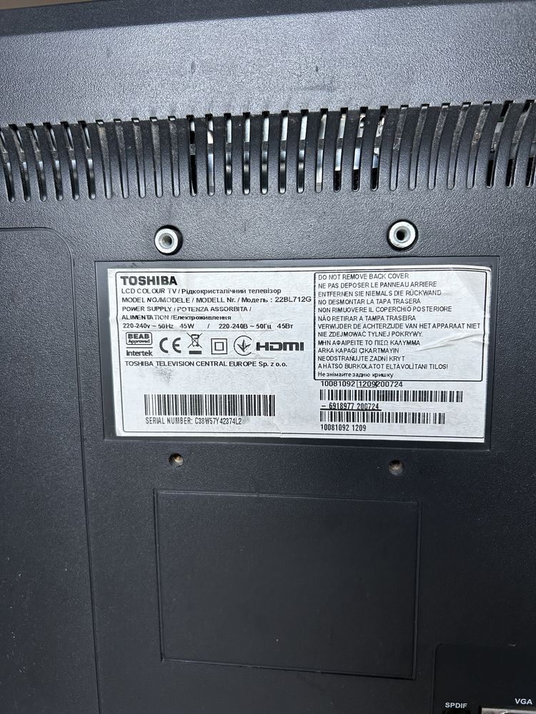 Telewizor, monitor Toshiba 22 cale