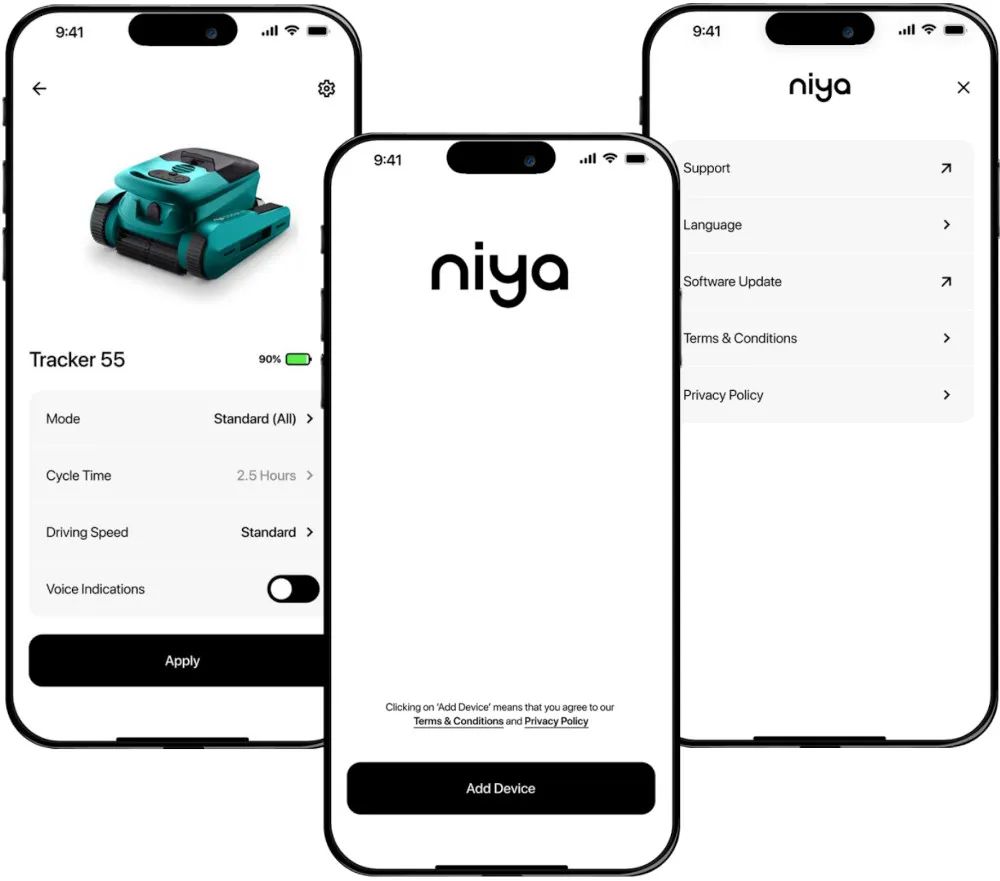 Bezprzewodowy odkurzacz do basenów Niya Tracker 55 Maytronics