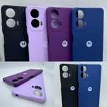 Брендовый силиконовый чехол Motorola G24, G24 power бампер микрофибра