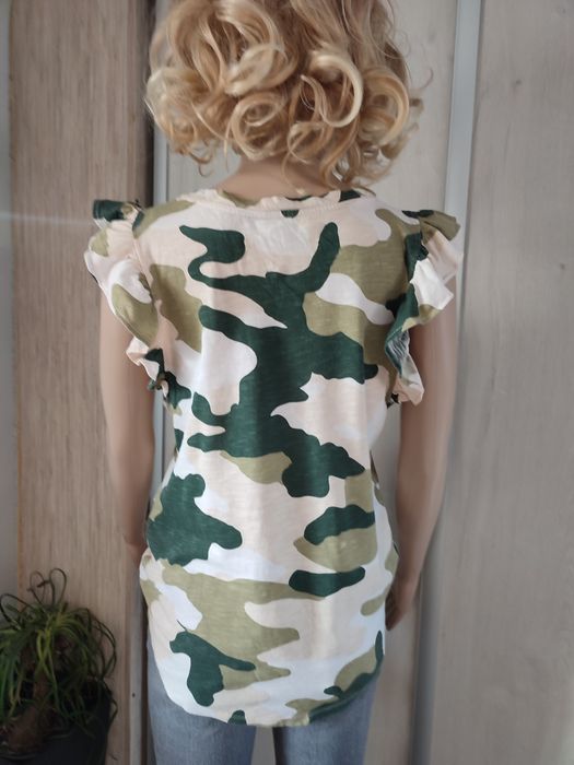 Bluzka damska zielono- beżowe more marki River island roz M