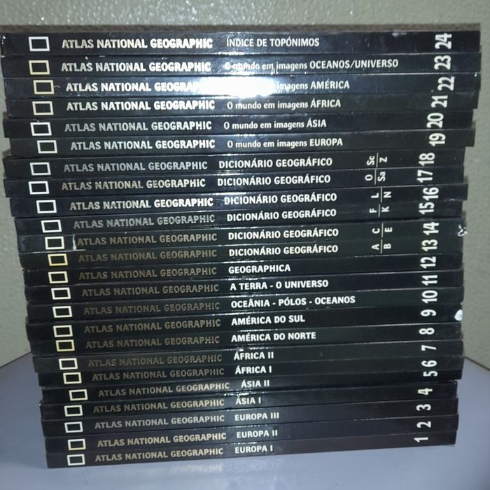 Coleção 24 livros Atlas National Geographic