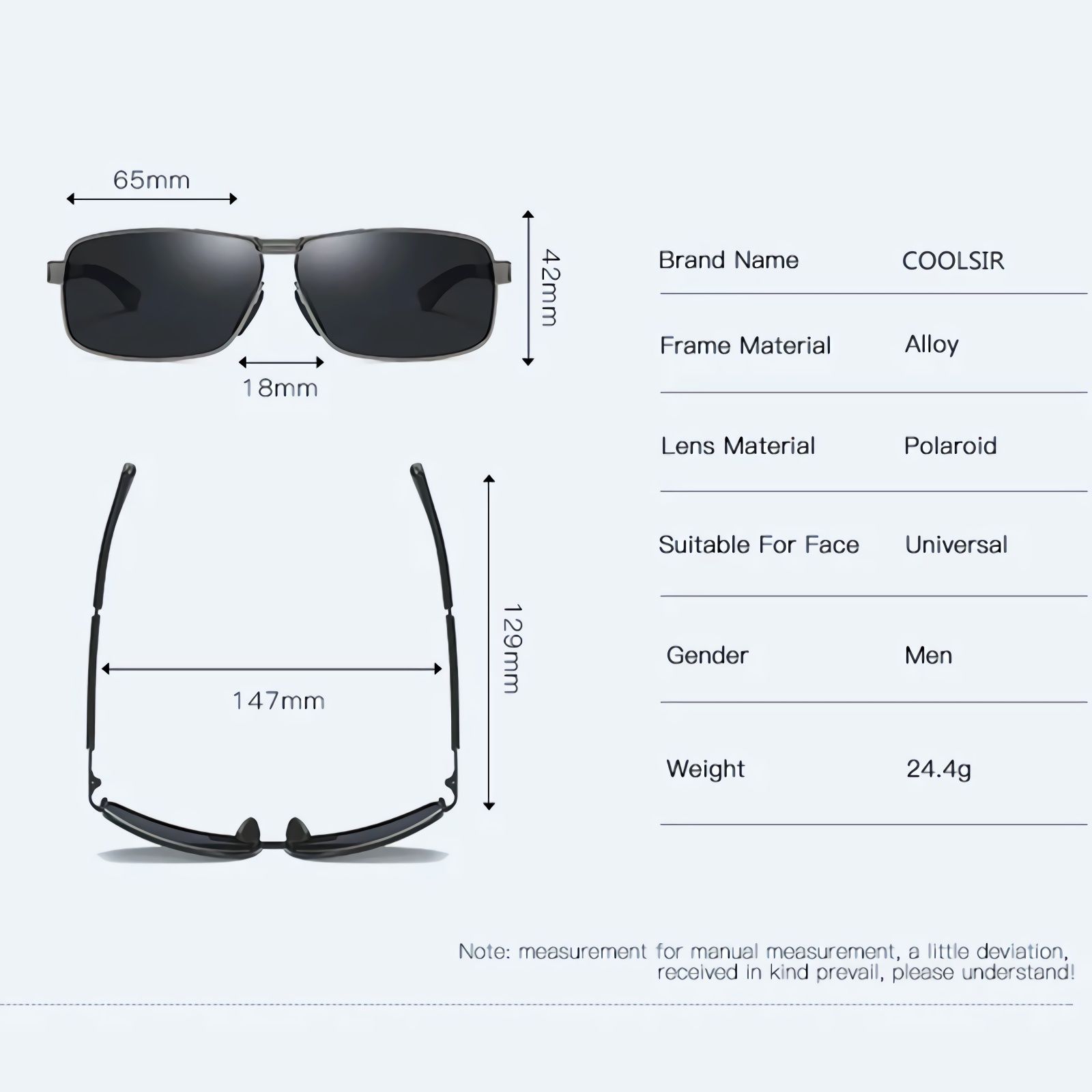 OKULARY PRZECIWSŁONECZNE. Gun Black. Polaryzacyjne HD. Męskie. Nerdy