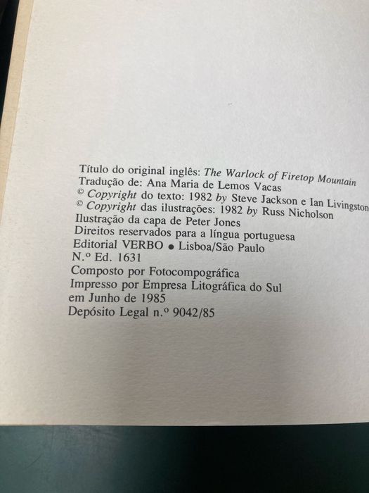 Livro Aventuras Fantásticas Nº1