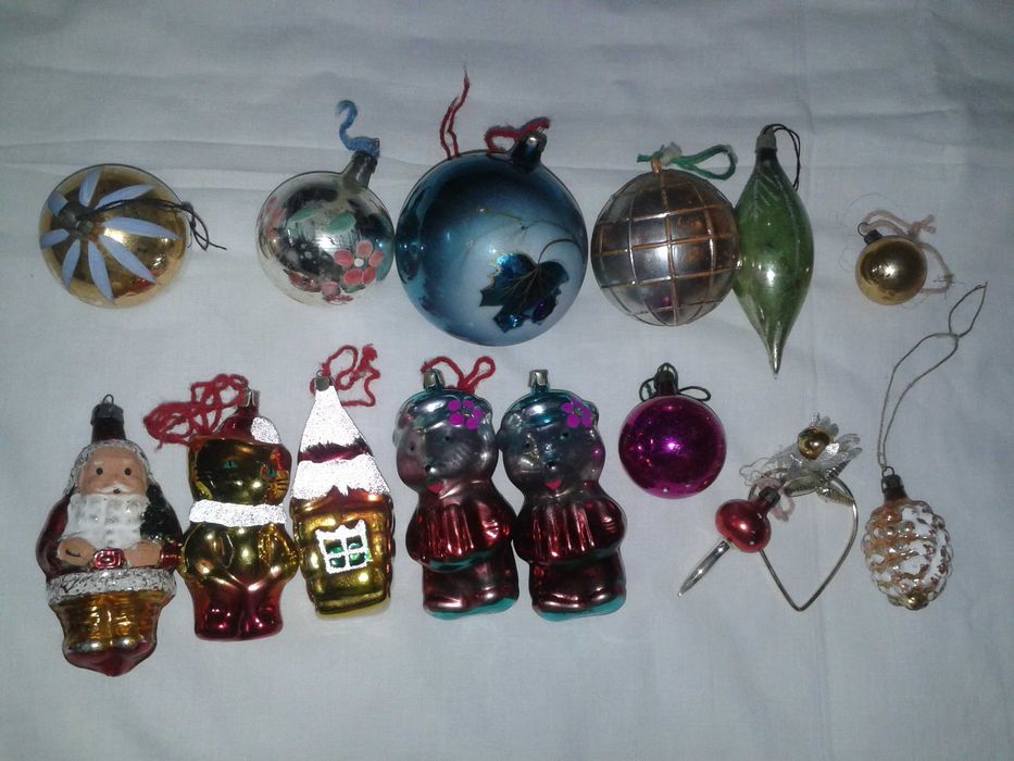 Bombki ozdoby choinkowe PRL