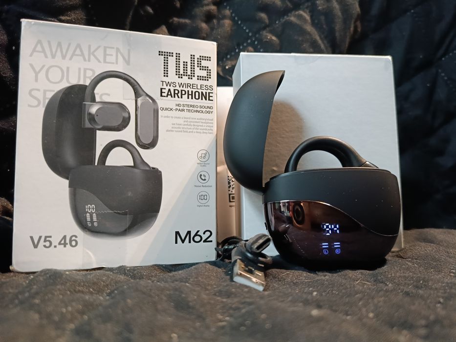 Słuchawki mM62 TWS. 
Posiadają funkcję tłumaczenia AI (sztucznej intel