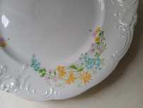 Porcelana Wałbrzych 32cm sygnatura patera talerz dekor retro kwiaty
