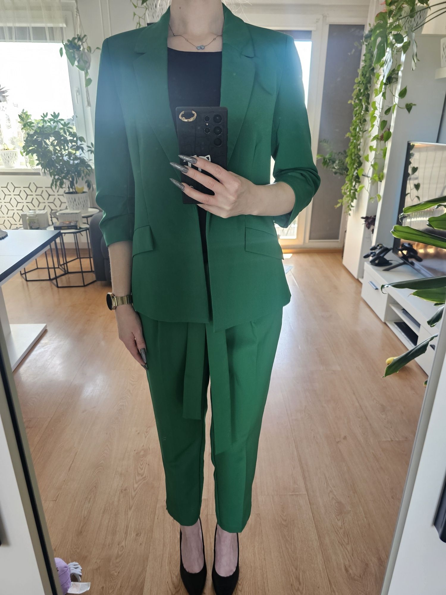 Garnitur damski top Secret s 36 zielony