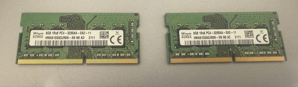 Pamięć RAM DDR4 SO-DIMM SK Hynix 16gb 2x8gb 3200MHz CL22