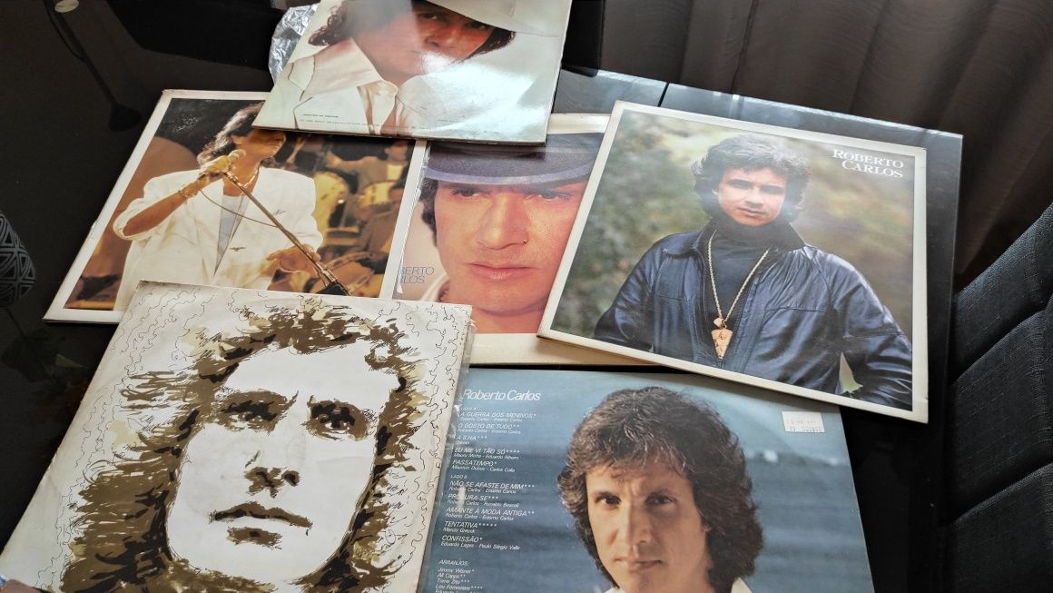 Excelente colectânea em vinil do Rei Roberto Carlos.,6 álbuns