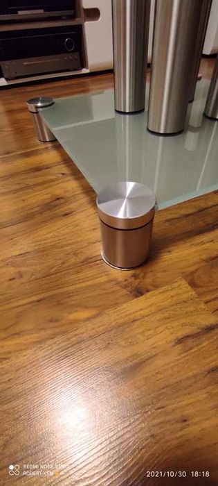 Szklana ława, stół, szkło hartowane duża kwadratowy blat stan idealny!