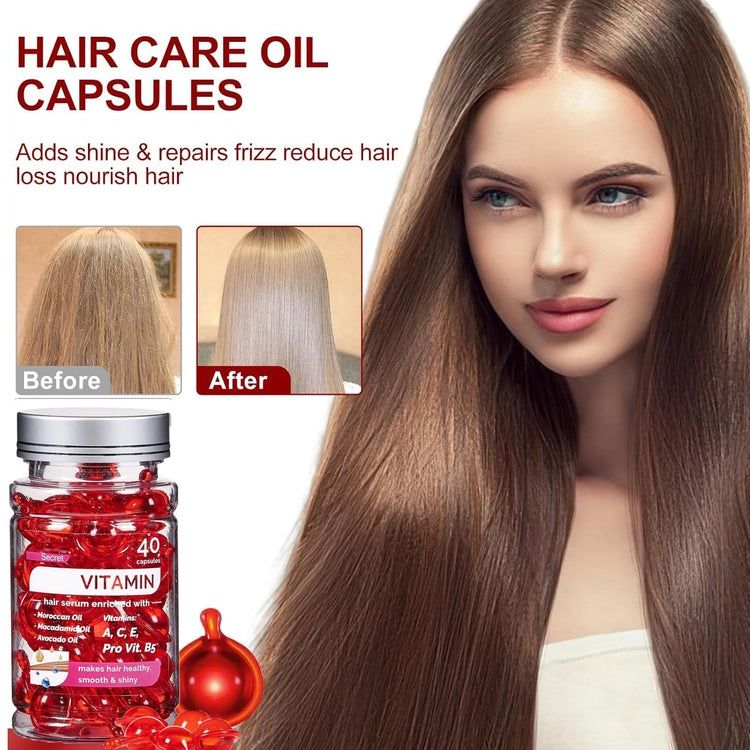 Kapsułki z serum witaminowym do włosów