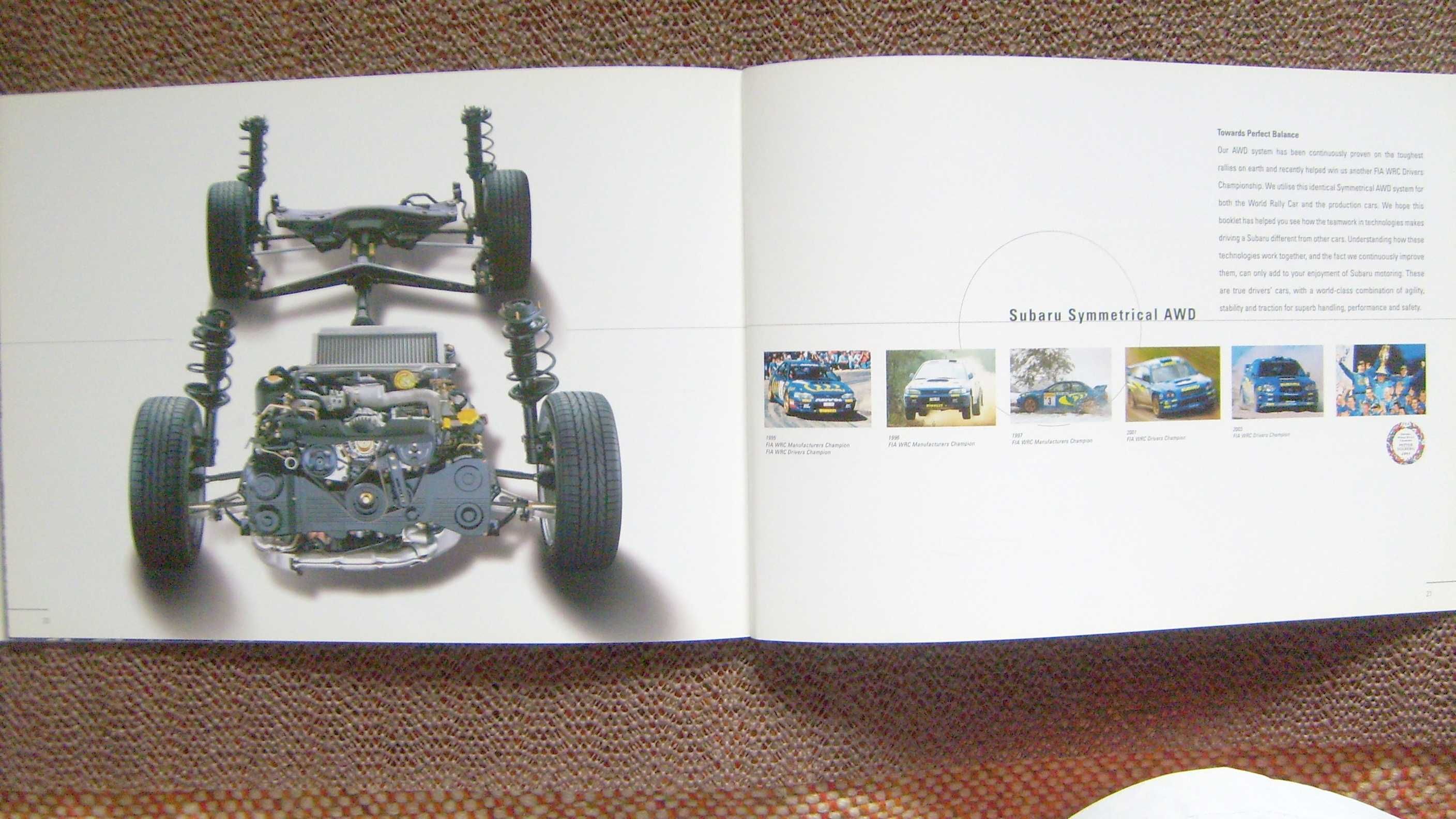 SUBARU Symmetrical AWD / All Weel Drive 2001 *prospekt 22 str.