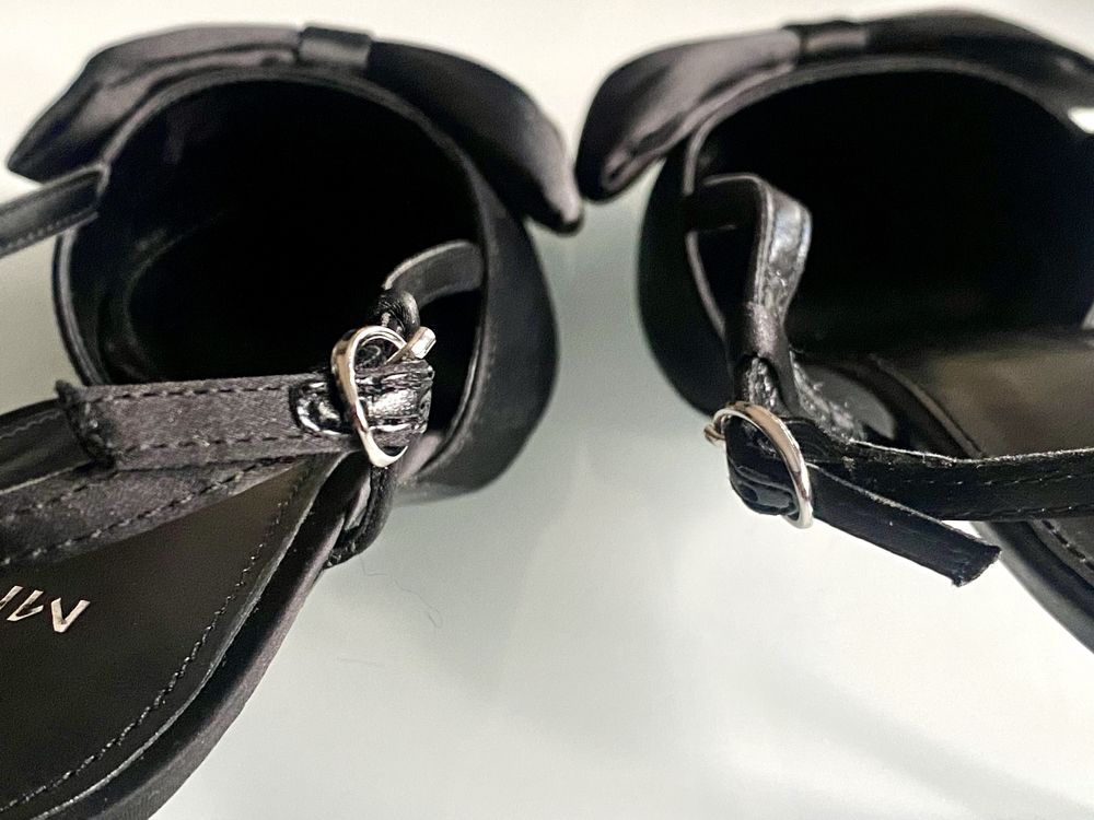 Mango Lacia - damskie czółenka z kokardą, czarne, r. 38, MNG buty