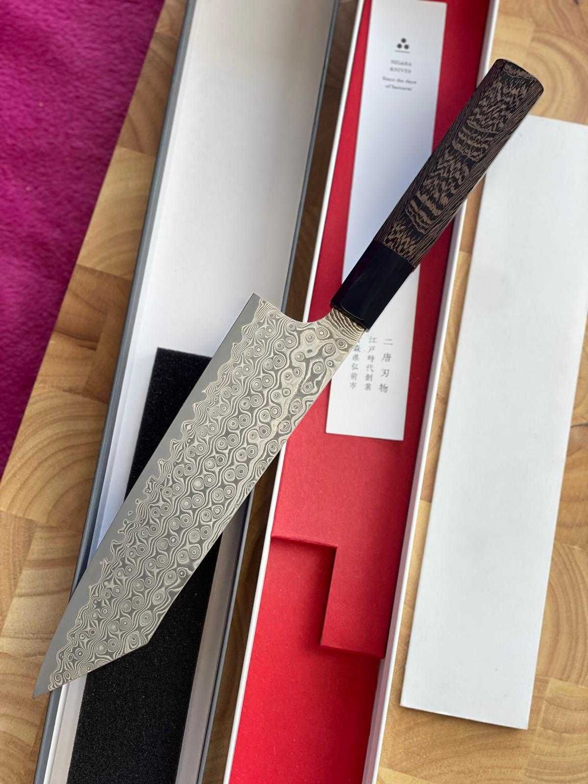 Nóż kuchenny Nigara Kiritsuke SG2 Damascus 210mm (8.3") Nóż Japoński