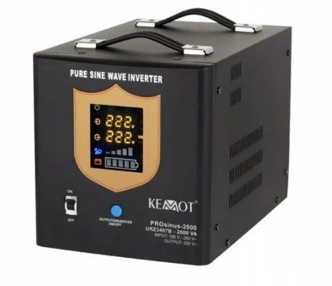 ДБЖ KEMOT PROsinus -2000 12V 230V 2000VA/1200W Чорний