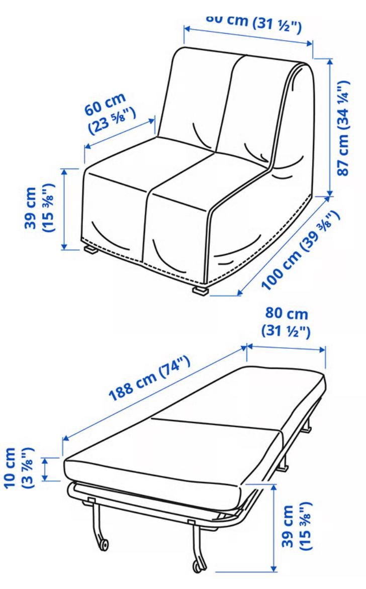 Sofá cama Lycksele Havet IKEA