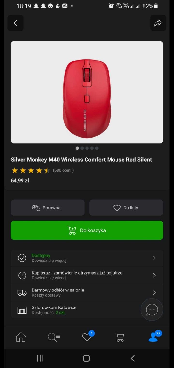 Myszka na Bluetooth i na czujnik 2 w jednym M400 Wireless