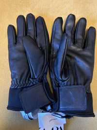 Rękawiczki Zara skórzane 100% męskie M