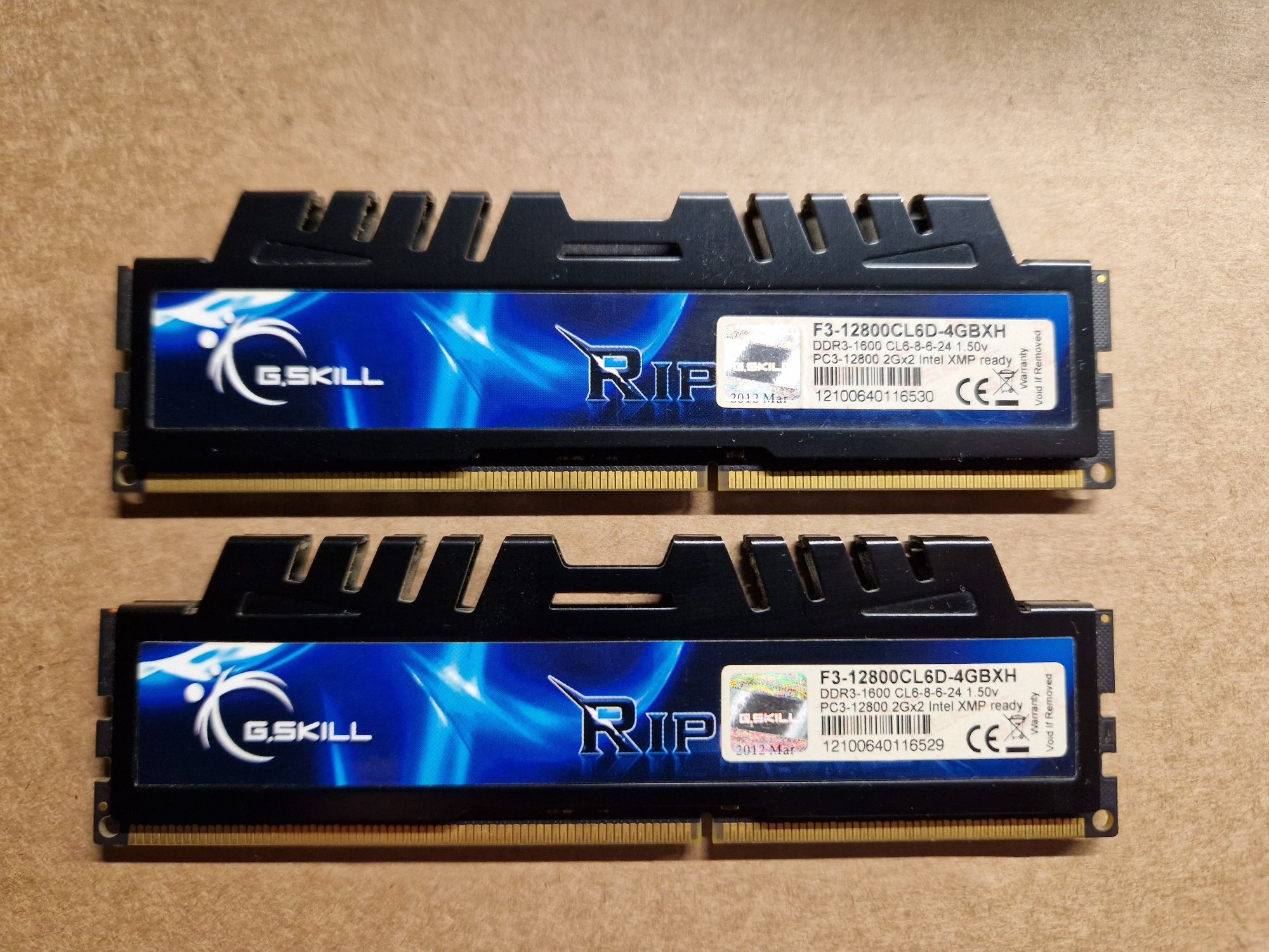 G.Skill RipJaws X 2x2GB DDR3 1.5v 1600MHz CL6