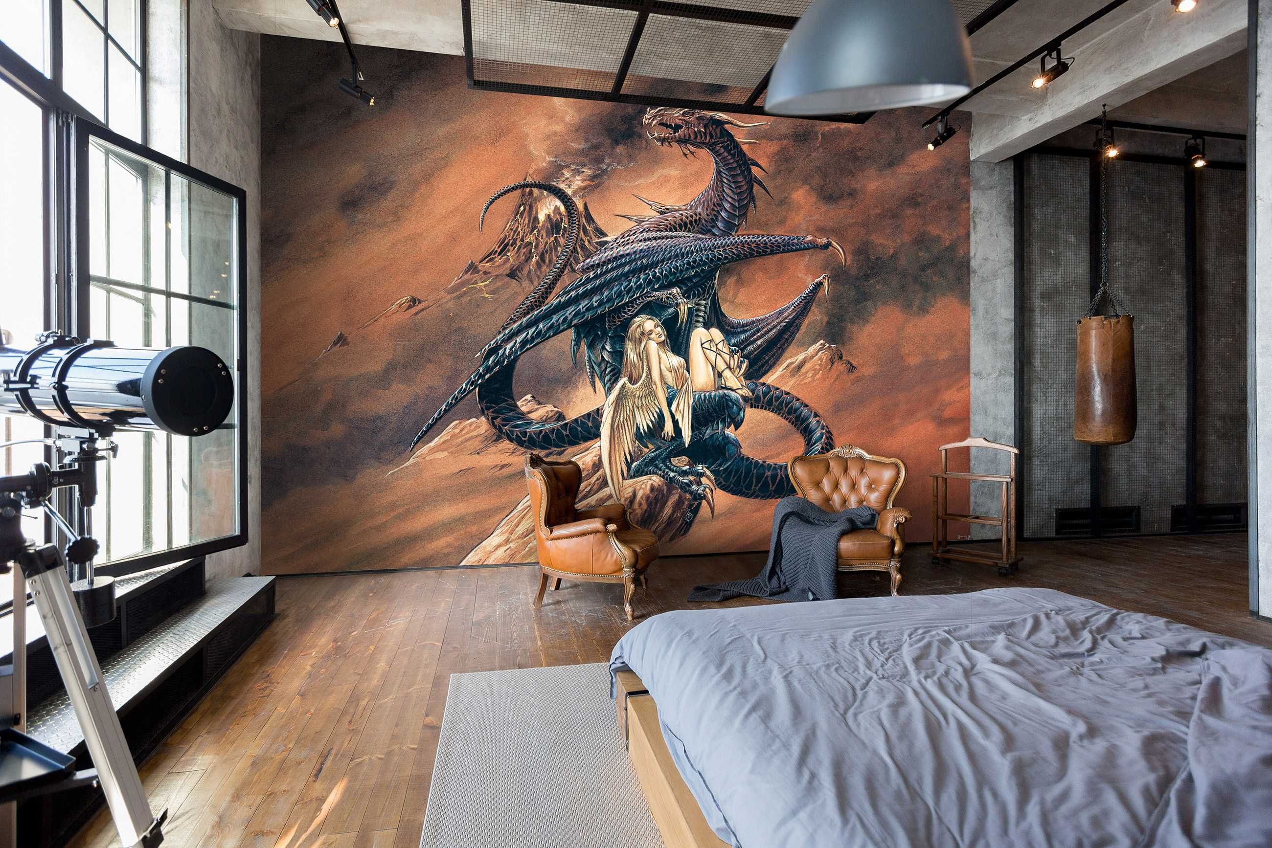 Fototapeta Smok Sztuka Świat Fantasy Na Ścianę 3D Twój Rozmiar + KLEJ