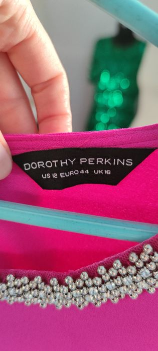 Sukienka bez rękawów imprezowa Dorothy Perkins XXL/44/16 róż fuksja
