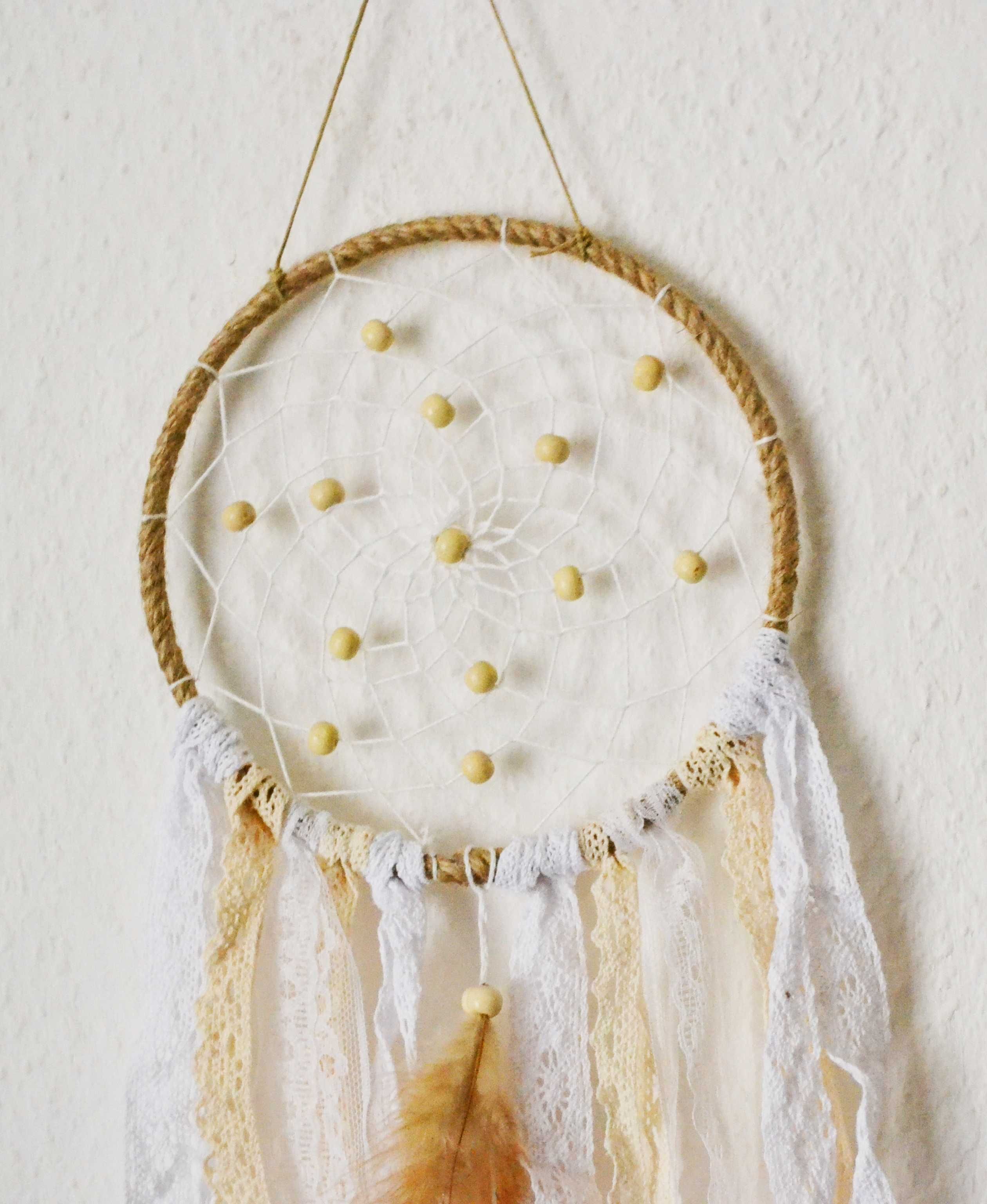 Łapacz snów pióra koronka Handmade