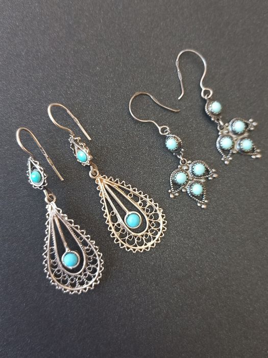 Серьги серебро 875проба звезда