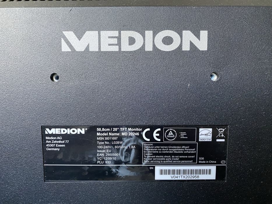 Монітор MEDION 20дюйміа