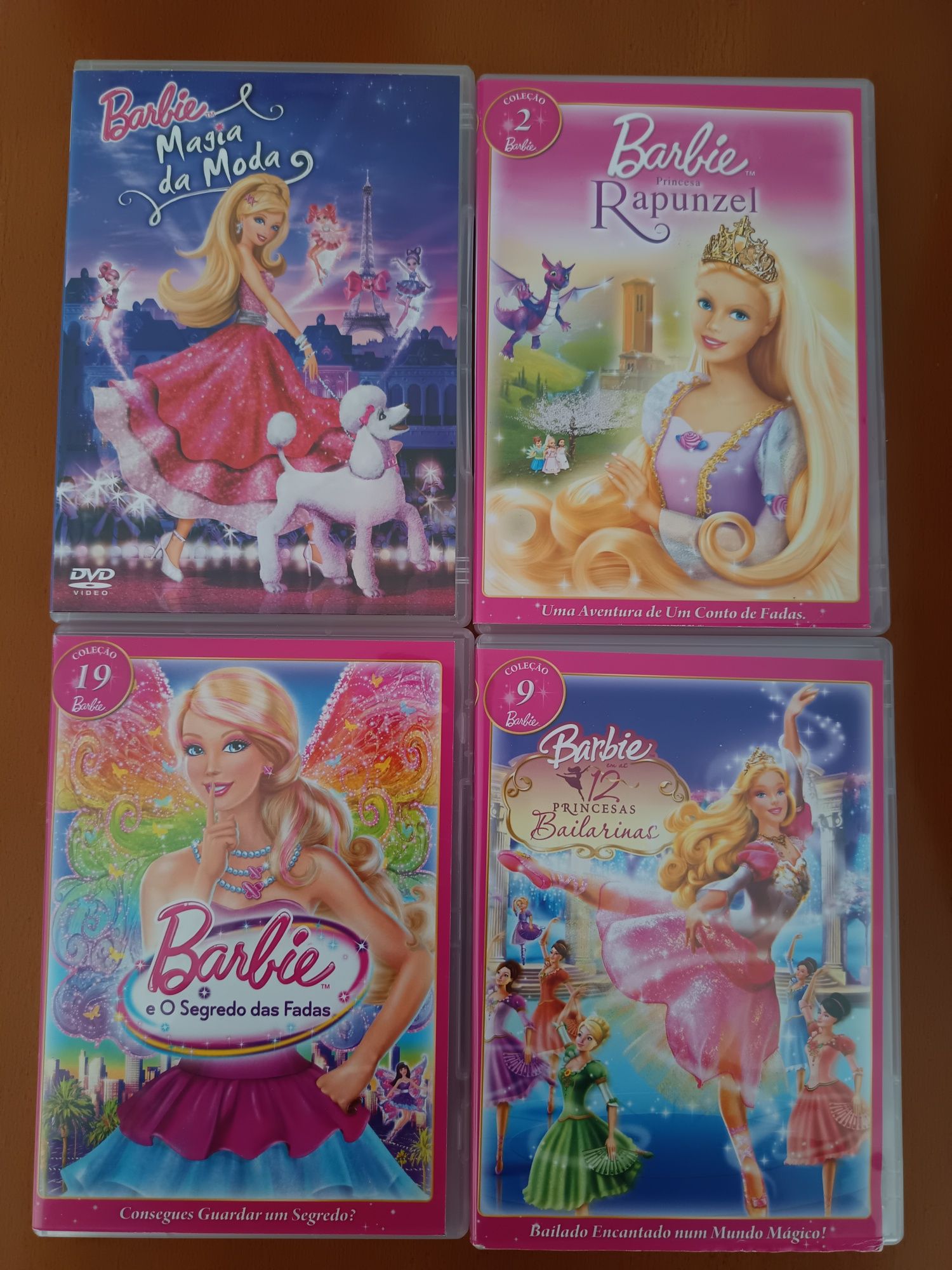 Conjunto de dvds Barbie
