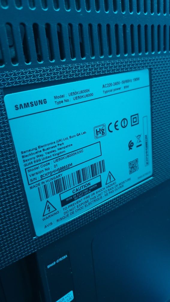TV Samsung Smart TV 4K UHD UE50KU6000K 50