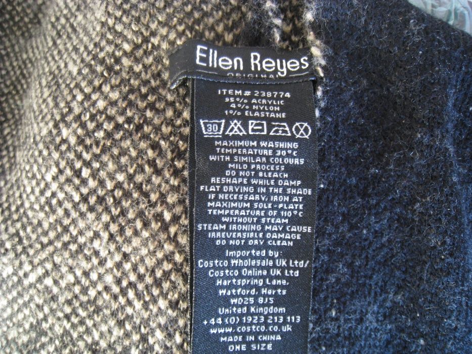 Пончо с геометрическим рисунком ёлочка