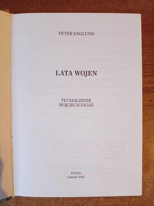 Lata wojen - Peter Englund wydanie I