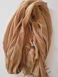 Brązowy szalik kaszmirowy 100% Cashmere, elegancki i stylowy