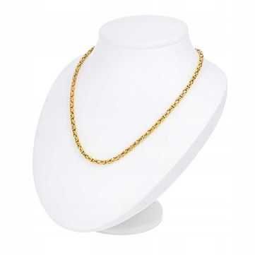 Luksusowy łańcuszek królewski srebro+24k 60cm 3,5mm złoto GWARANCJA