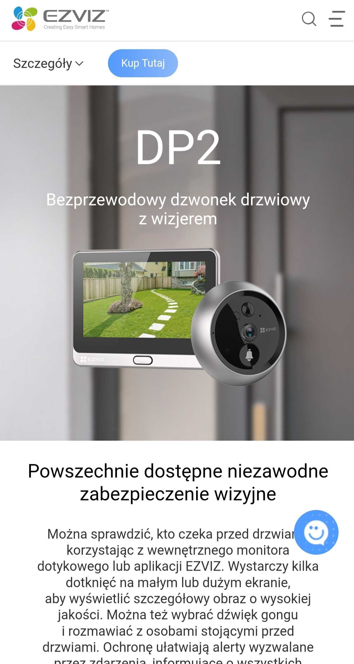 Bezprzewodowy dzwonek drzwiowy z wizjerem