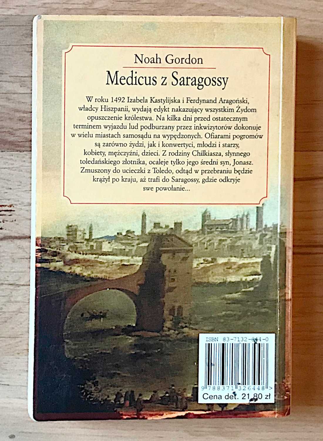 Judaica Noah Gordon Rabin i Medicus z Saragossy kpl 2 +