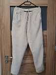 Spodnie lniane H&M, 100% len, w paski, r. L/XL