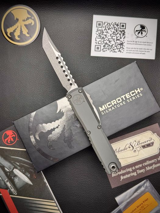 Нож Microtech Ultratech ZBP D/E Apocalyptic Hellhound M390MK