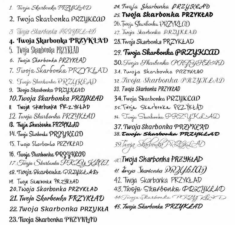 Skarbonka z własnym grawerem, dowolna grafika PERSONALIZACJA biała