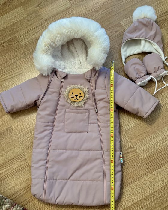 Зимовий комбінезон, комбінезон конверт дитячий дуже теплий 0-6 місяців