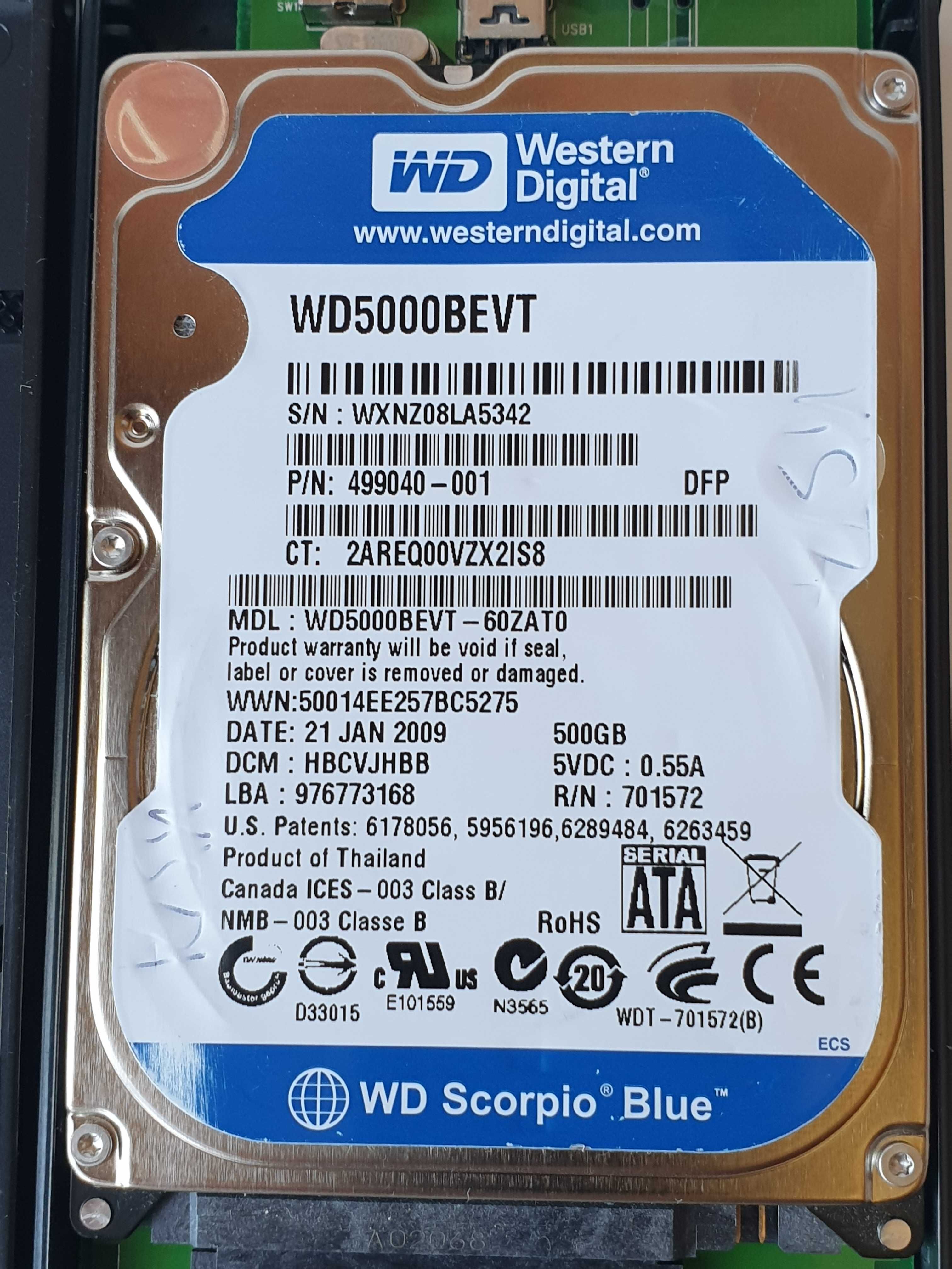 зовнішний HDD 500GB 2.5" WDC WD5000BEVT-60ZATO500.1GB +комплект